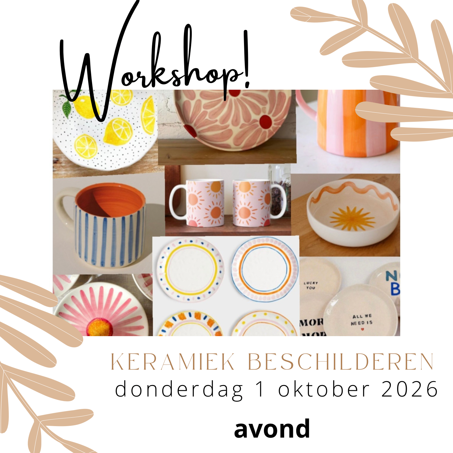 Workshop keramiek beschilderen | 1 oktober 2026 AVOND